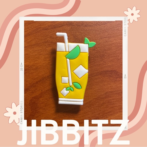 🌸5/$10 Lemonade Cup Jibbitz / Shoe Charm - Picture 1 of 1